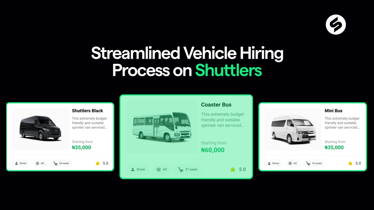 Streamlined Vehicle Hiring Process on Shuttlers: Hire Your Perfect Ride